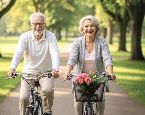 Active couple enjoying life with BeeReliefXL